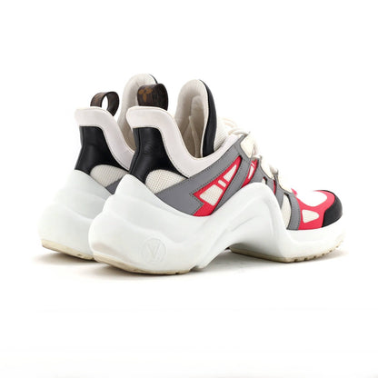 Leather Louis Vuitton Women's LV Archlight Sneakers Fabric and