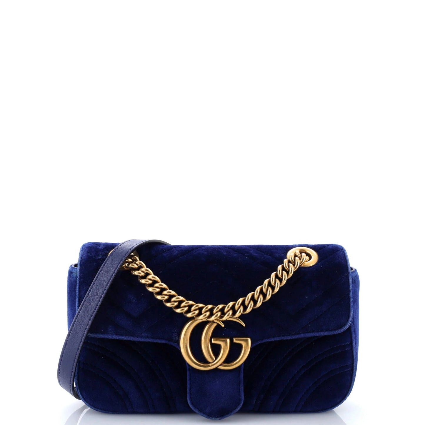 Gucci Gg Marmont Flap Bag Matelasse Velvet Mini