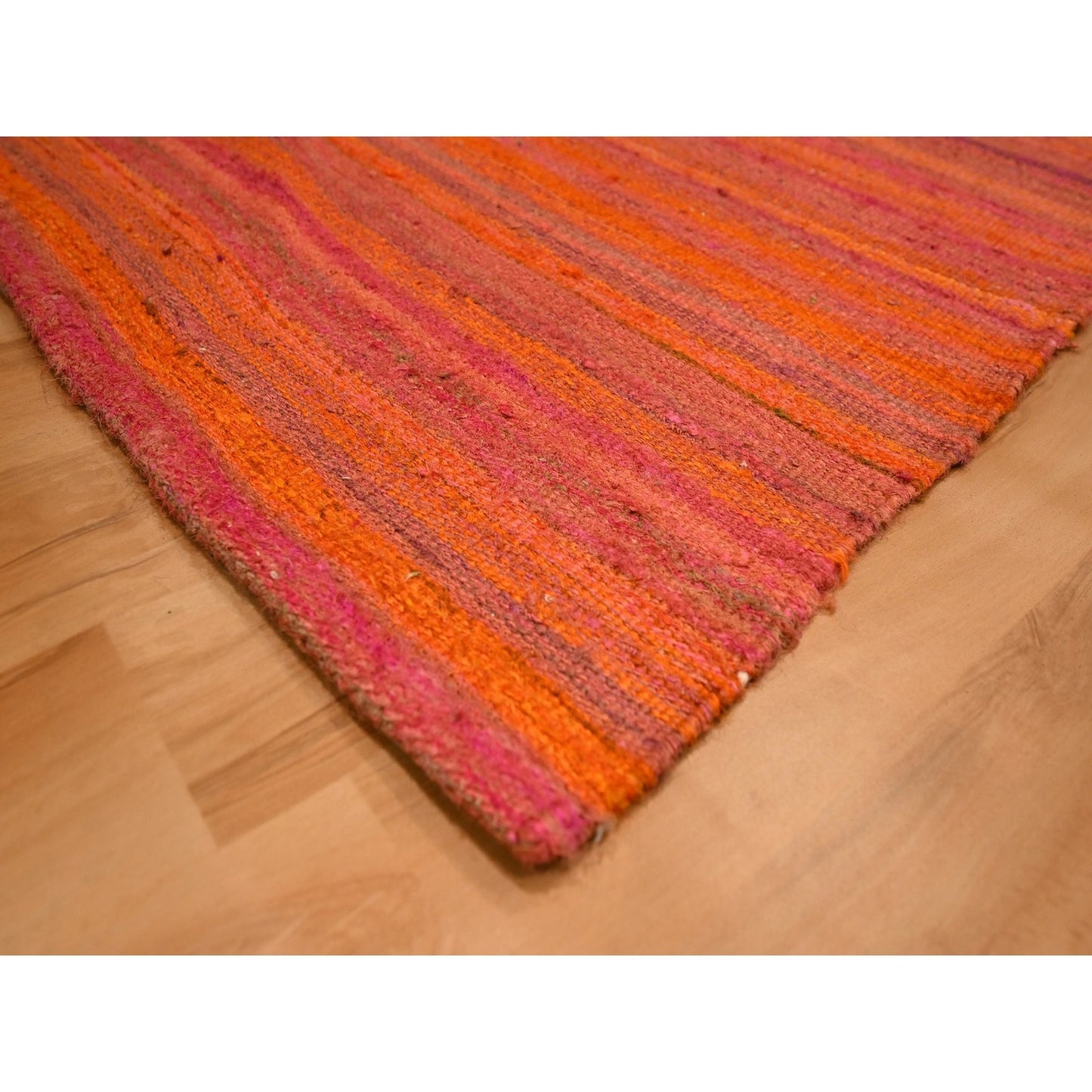 8'X10'1" Sunset Colors Plain Solid Design Wool And Silk Hand Knotted Rug
