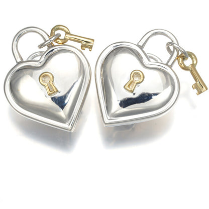 Tiffany&Co. Earrings Heart Lock Key 925 Sterling
