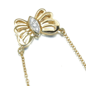 Tiffany&Co. Necklace Diamond Butterfly 18K 750 Yellow White Gold