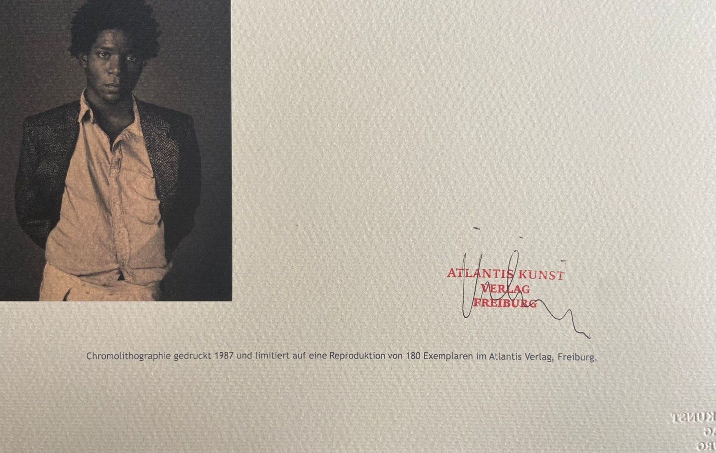 Jean-Michel Basquiat Lithograph Coa Signed Limited Edition 180Ex