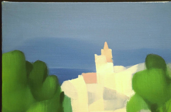 French Oil Painting Modernist Landscape Cubist Style Framed by Alfred Defossez