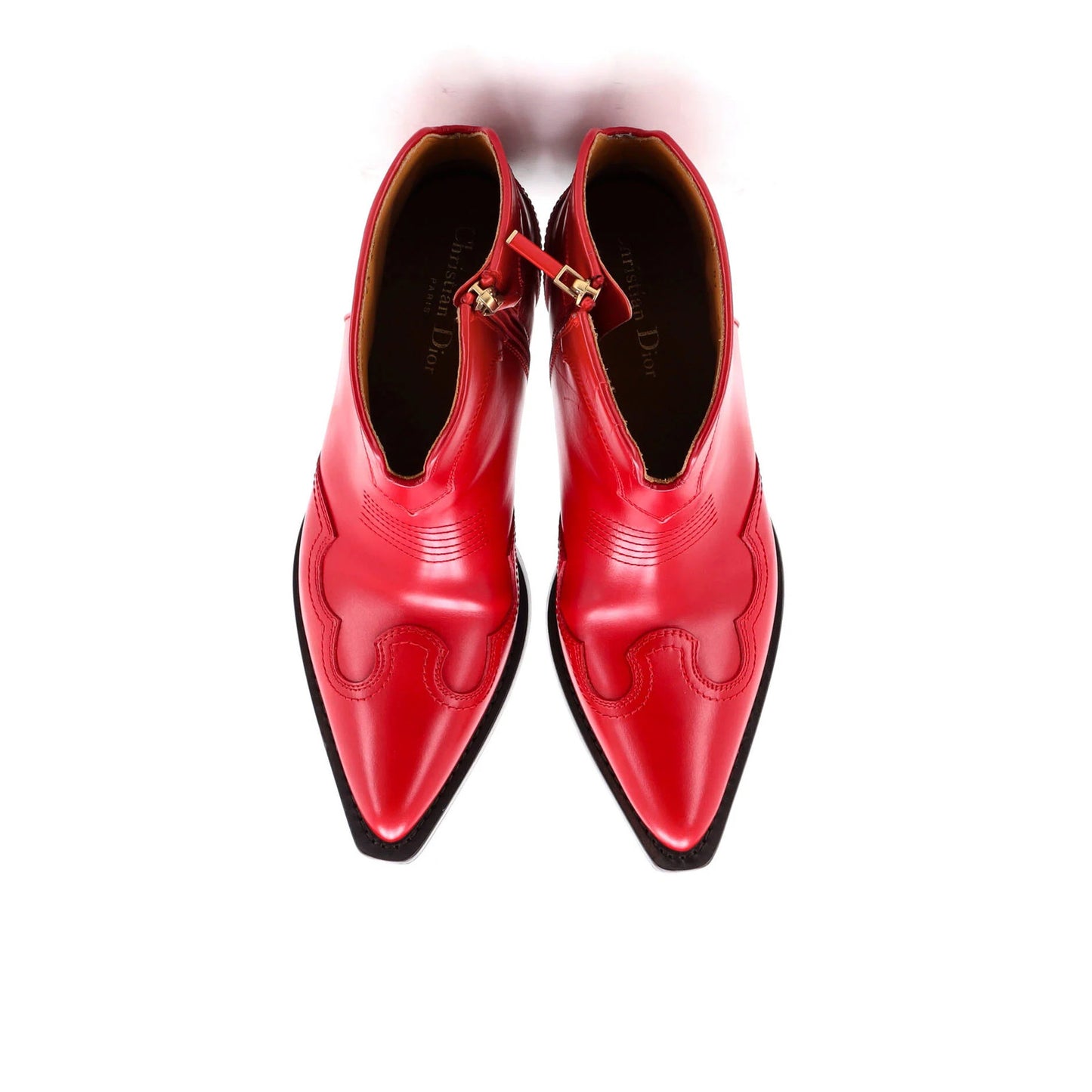 Christian Dior Women'S West Cowboy Ankle Boots Leather