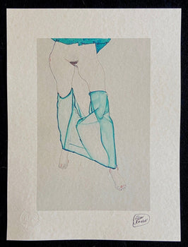 Egon Schiele Lithograph From An Painting Coa