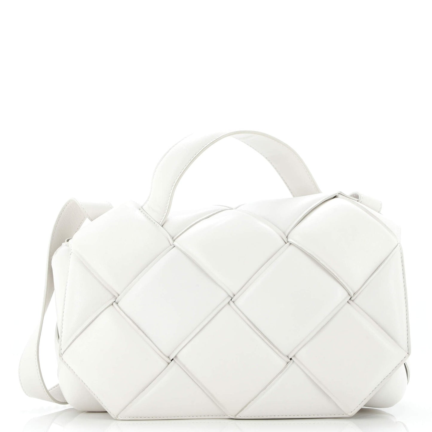 Bottega Veneta Top Handle Shoulder Bag Padded Maxi Intrecciato Leather