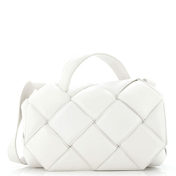 Bottega Veneta Top Handle Shoulder Bag Padded Maxi Intrecciato Leather