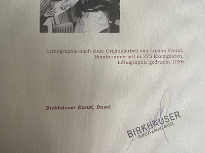 Lucian Freud Lithograph Coa Hand-Numbered Signed Limited 275Ex