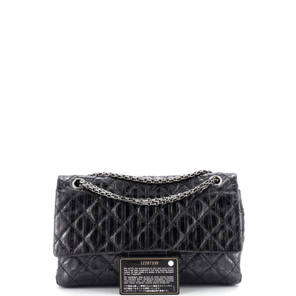 Chanel Rayures Reissue 2.55 Flap Bag Quilted Metallic Aged Calfskin 226