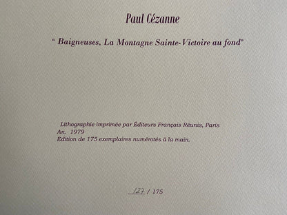 Paul Czanne Bathers Lithograph
