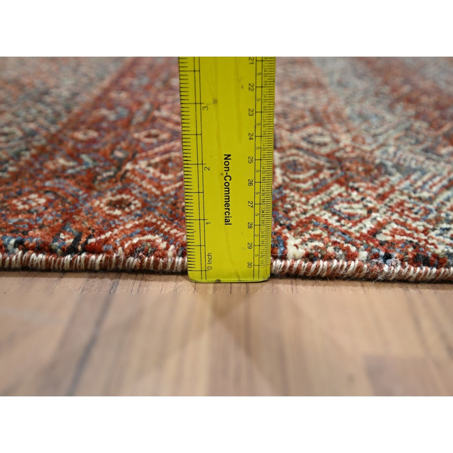 2'7"X10'2" Red Kohinoor Herat Pattern Soft Wool Hand Knotted Runner Rug