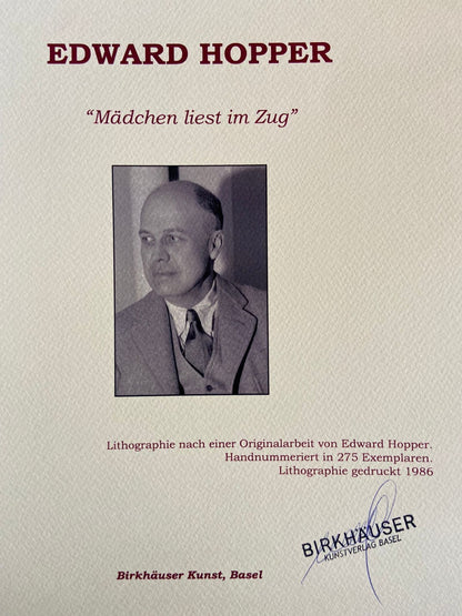 Edward Hopper Lithograph Coa - Signed Numbered Limited