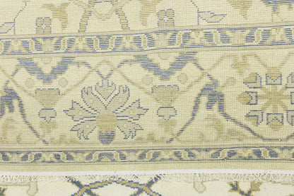 Handmade Oushak Oriental Rug Wool Carpet Floral