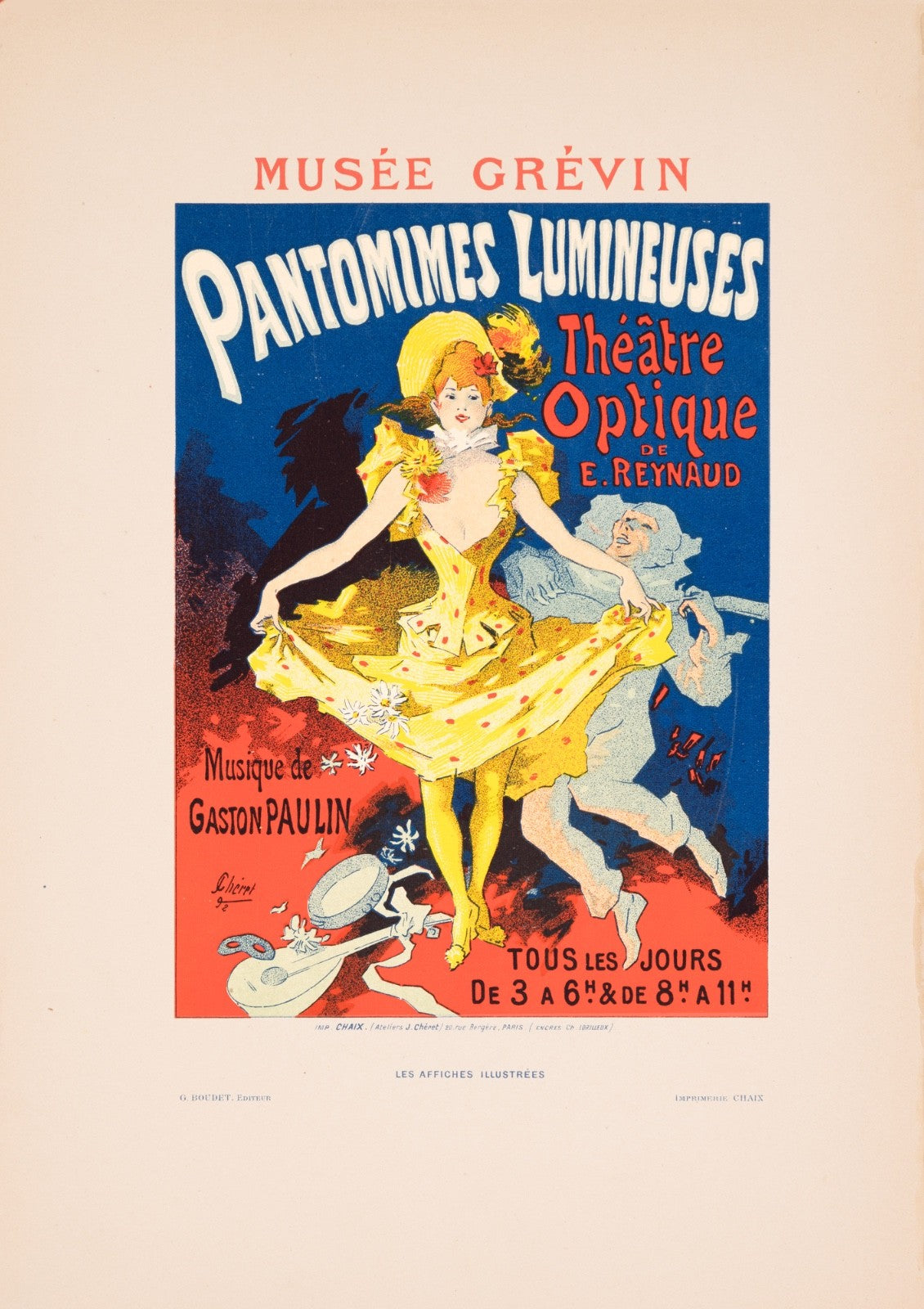 1896 Musee Grevin Pantomimes Jules Cheret For Les Affiches Illustrees