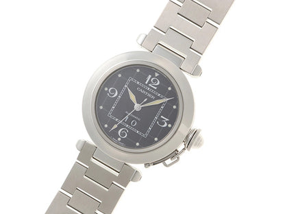 Cartier Pasha C Big Date W31053M7 Black Automatic, Serviced And Polished