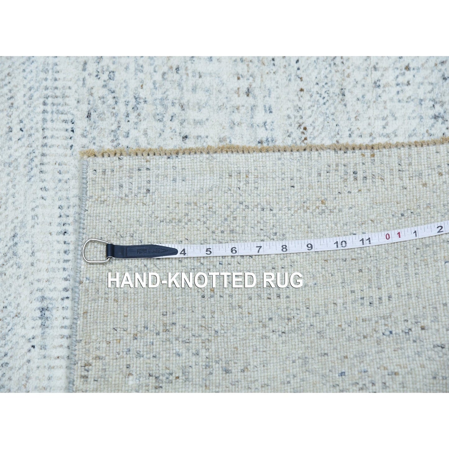 2'5"X15'10" Stonington Gray Modern Wool Hand Knotted Undyed Xl Runner Rug