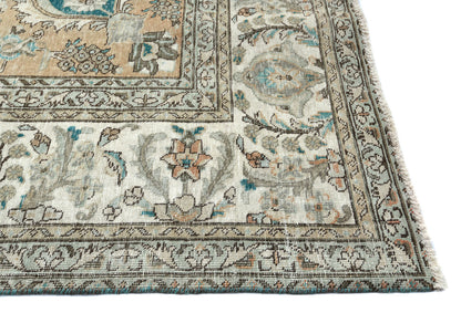 Semi-Antique Stone-Washed Oriental Rug Distressed