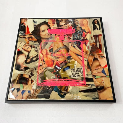Shane Bowden Chanel Pink N5 Signed Unique Painting Mixed Media Graffiti Art
