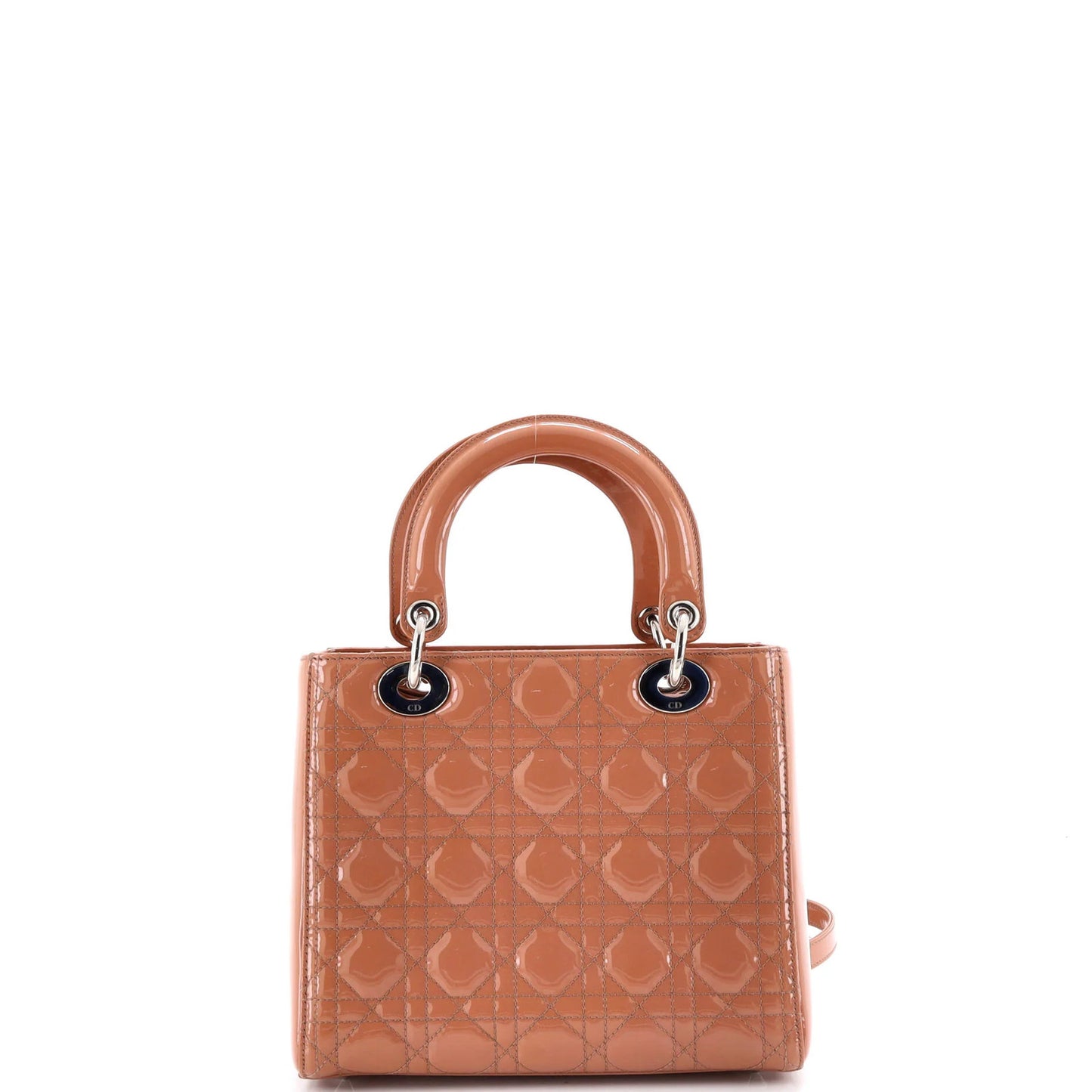 Medium Christian Dior Lady Dior Bag Cannage Quilt Patent