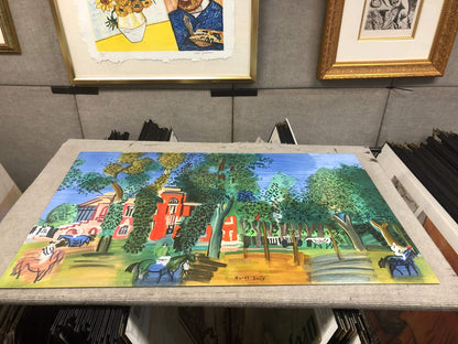 Raoul Dufy Paddock-Deauville " Lithograph Impressionism Multicolo