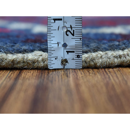 3'8"X5'7" Tribal Design Hand Made Pure Wool Colorful Afghan Village Rug