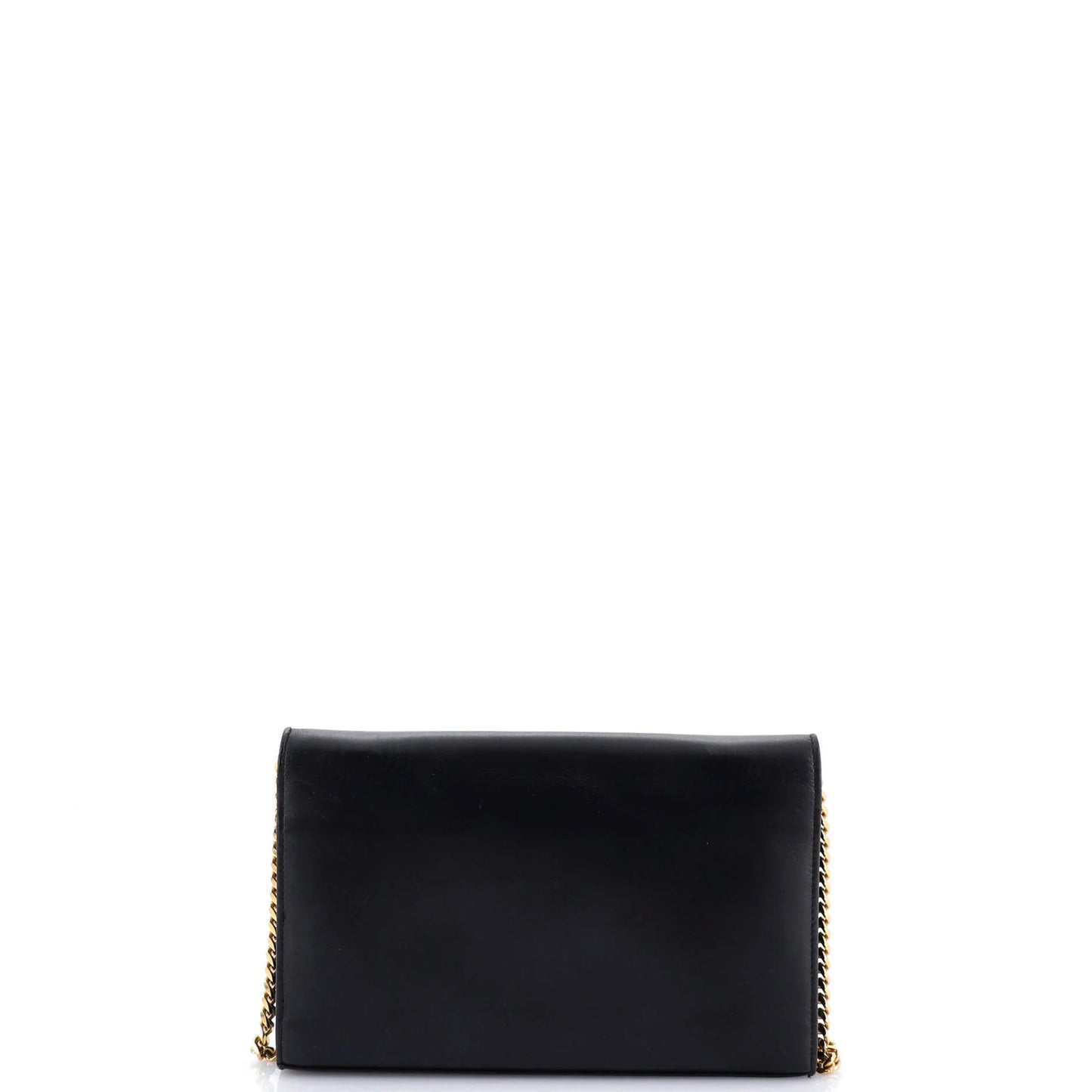 Saint Laurent Classic Monogram Wallet On Chain Leather Small