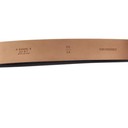 Chanel Metal Logo Belt Leather Medium