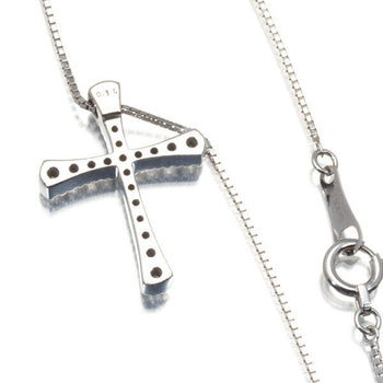 Vendome Necklace Diamond 0.15Ct Cross 18K 750 White Gold