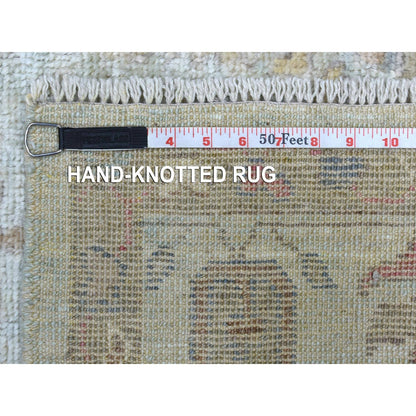 5'10"X8'9" Angora Oushak With Extremely Durable Hand Knotted Green Rug