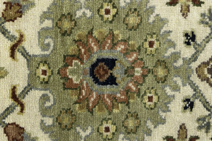 Wool Oriental Rug Geometric Style Carpet Farmho