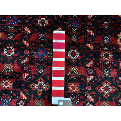 3'5"X10'4" New Farsian Amadan Mahi Fish Design Wide Runner Hand Made Rug