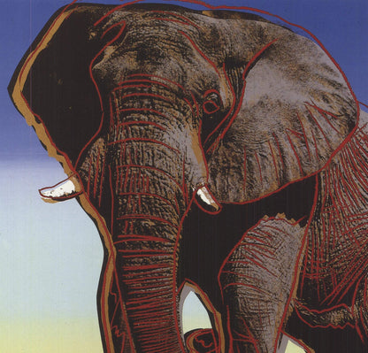 Andy Warhol Endangered Species: African Elephant " Offset Lithograph