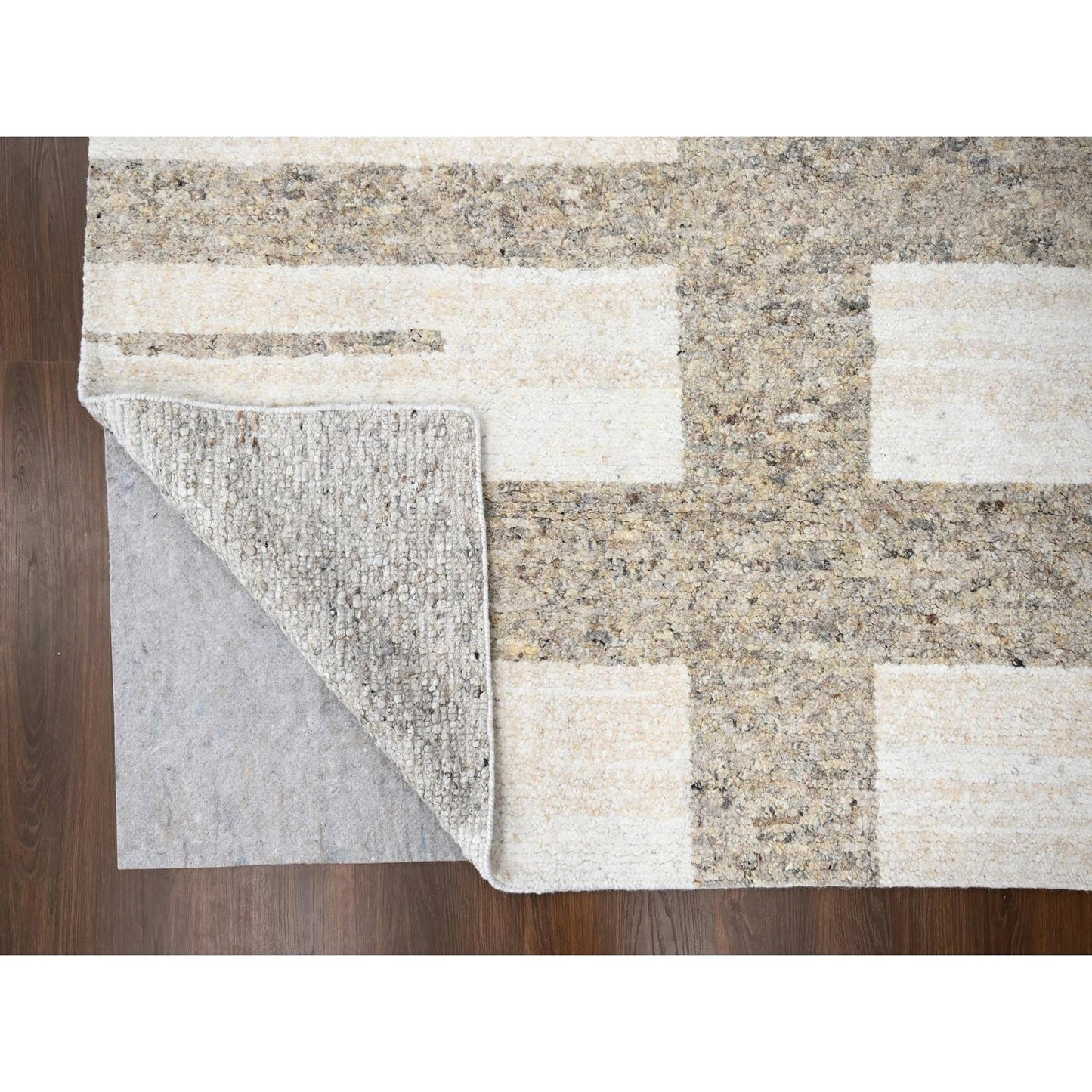 10'2"X13'9"Earth Tone Colors Natural Wool Hand Knotted Oriental Rug