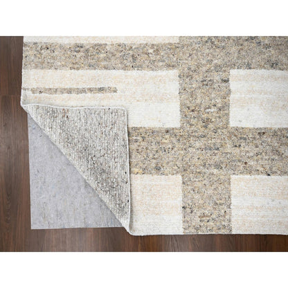 10'2"X13'9"Earth Tone Colors Natural Wool Hand Knotted Oriental Rug