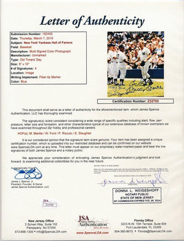 Mickey Mantle + 3 Yankee Hofers