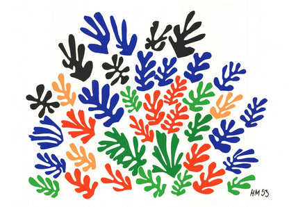 Henri Matisse Spray Of Leaves " Serigraph Modernism Multicolor