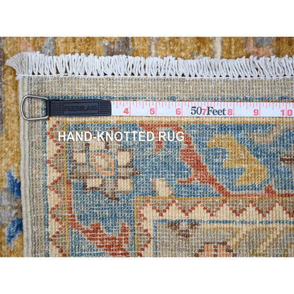 2'7"X10'2" Gray Hand Knotted Caucasian Akstafa Wool Runner Oriental Rug