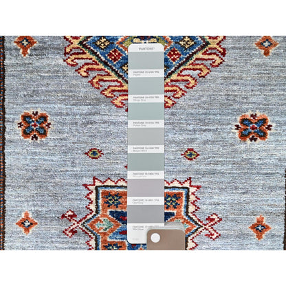 2'9"X18'2" Jubilee Gray Wool Afghan Super Kazak Xl Runner Oriental Rug