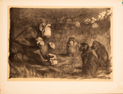 Paul Jouve  Le Jugement De Paris (1897) Original Lithograph  Lestampe Moderne