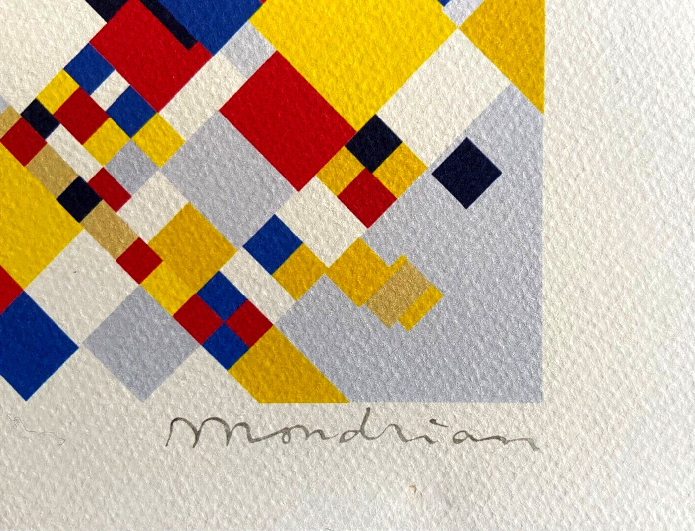 Piet Mondrian Lithograph Coa Signed Op Numbered