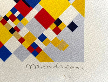 Piet Mondrian Lithograph Coa Signed Op Numbered