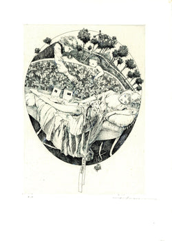 Alphonse Inoue Love Is Enough 3 2010 Etching Ea Hand-Colored Signed Japan