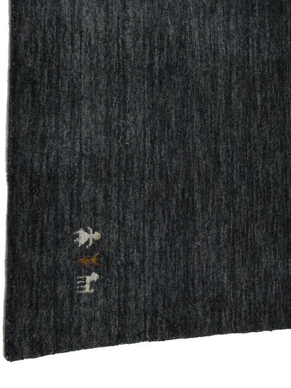 Plush Gabbeh Runner Rug Charcoal Tribal Modern