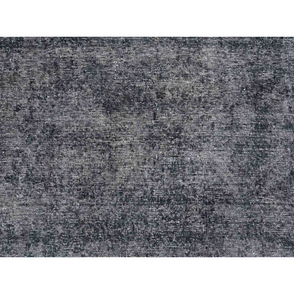 9'3"X12'6" Zombie Gray Distressed Vintage Zoroastrian Karman Oriental Rug