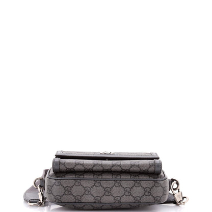 Gucci Ophidia Front Pocket Camera Bag Gg Coated Canvas Mini