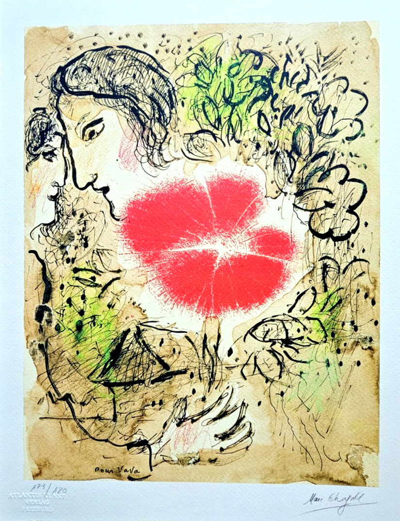 Marc Chagall Lithograph Coa Signed Hand Numbered Crayon Limited Museum