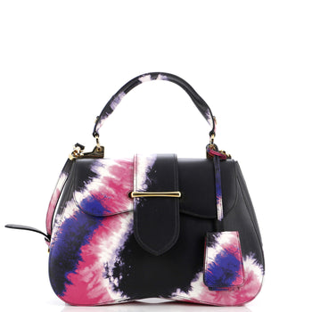 Prada Sidonie Top Handle Bag Printed Leather Large