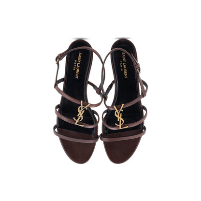 Saint Laurent Women'S Cassandra Flat Sandals Leather