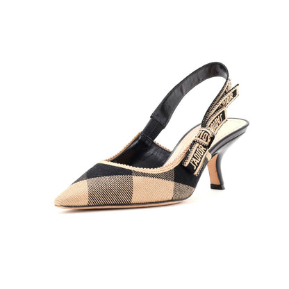Christian Dior Women'S J'Adior Slingback Pumps Printed Fabric 65