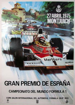 Gran Premio De Espana Grand Prix Of Spain 1975 By Michael Turner Original Linen